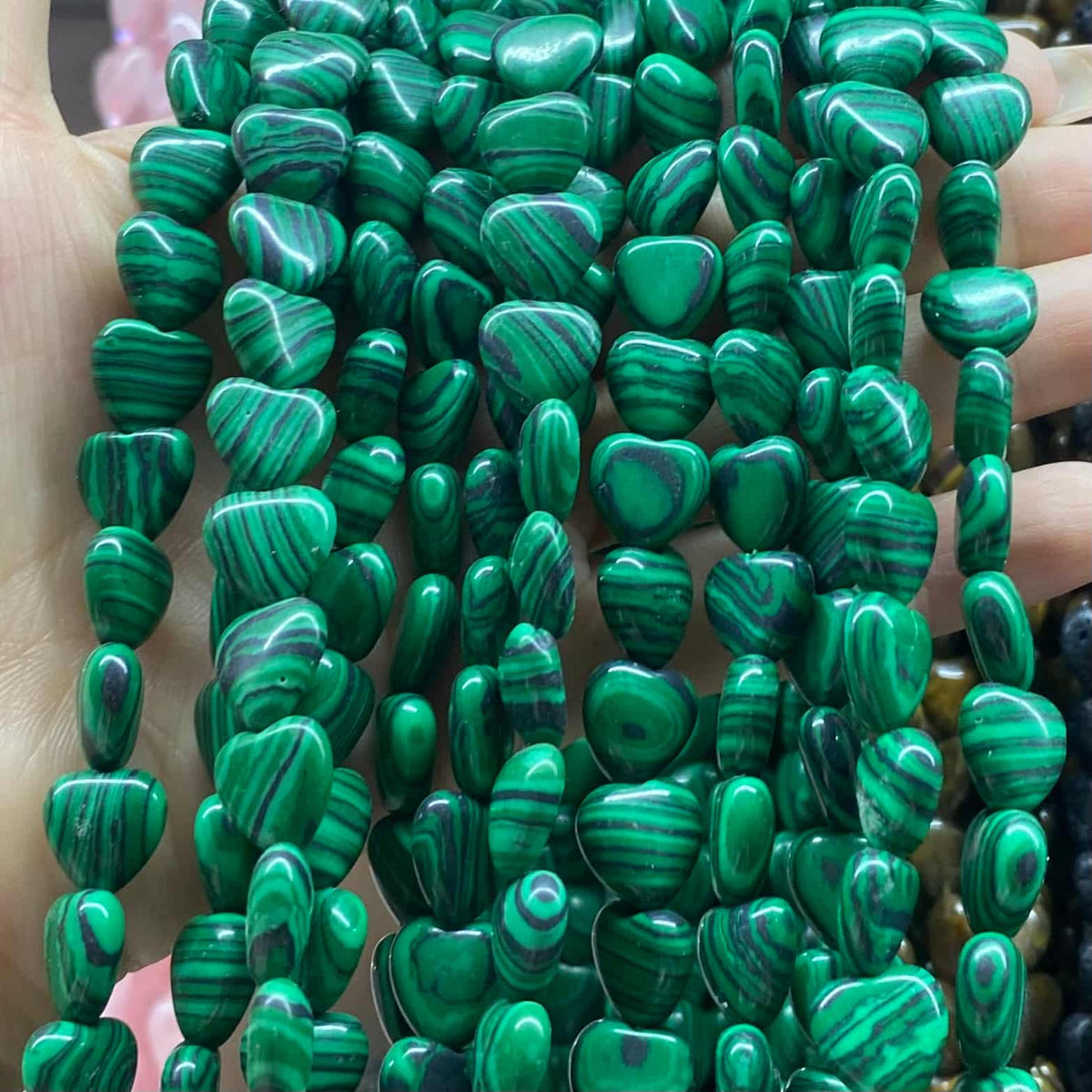 Smooth Heart Shape Beads 10mm/15mm Quartz/Jasper/Agate/Crystal