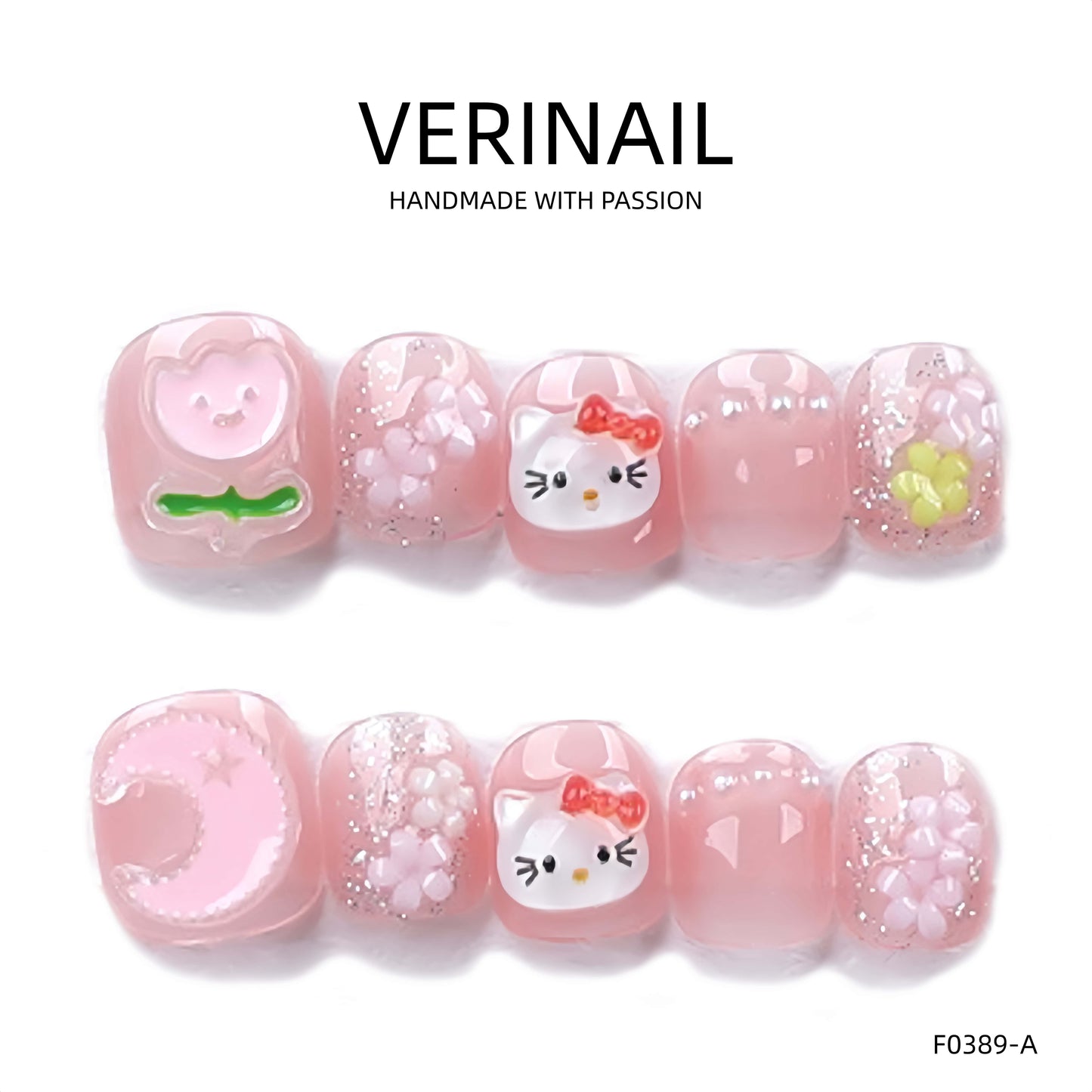 Press On Nails Color Pink CP01