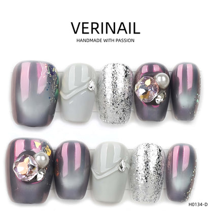 Press On Nails Color Purple CP01