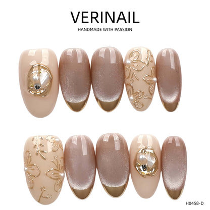 Press On Nails Color Golden DL04