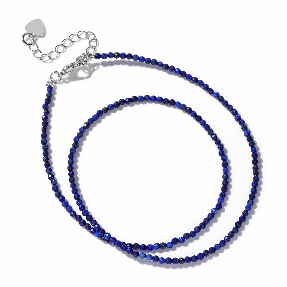 2mm Shining Beads Stone Necklace Choker Jewelry