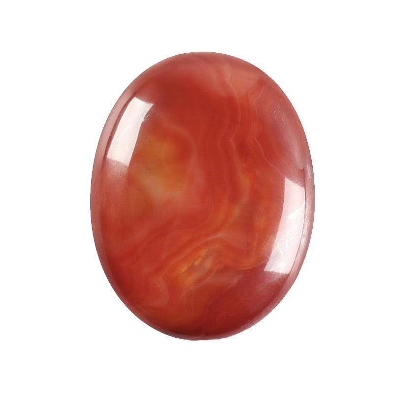 Oval Palm Stone, Polished Oval Gemstone Pocket Palm Stone Gift