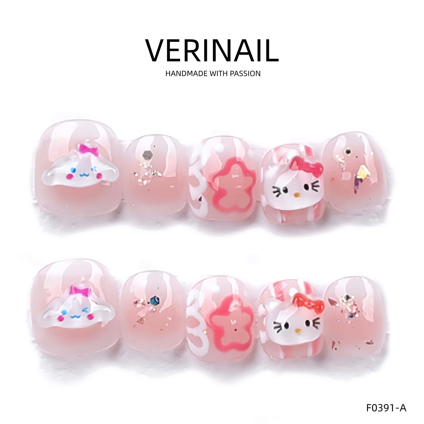 Press On Nails Color Pink CP01