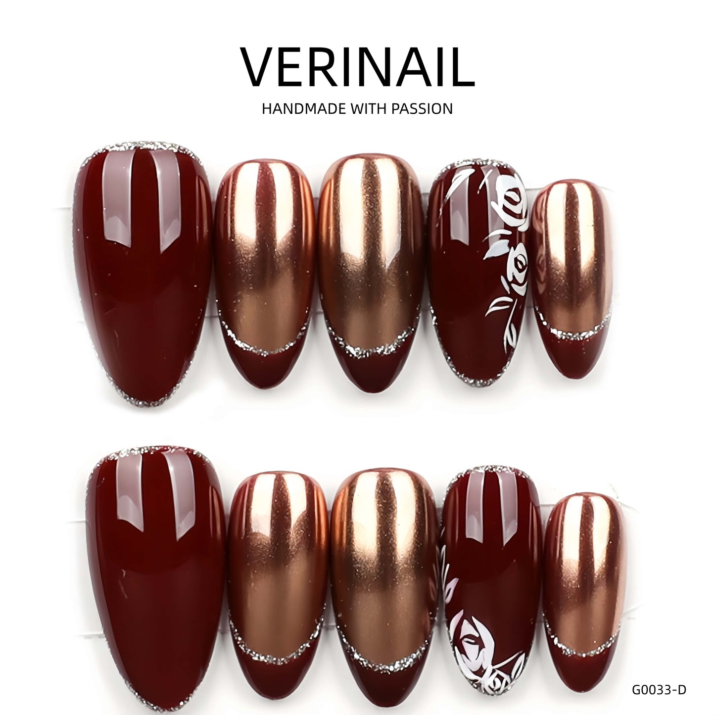 Press On Nails Color Golden DL03