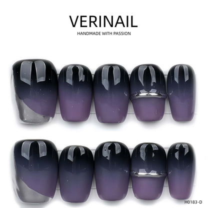Press On Nails Color Purple CP01