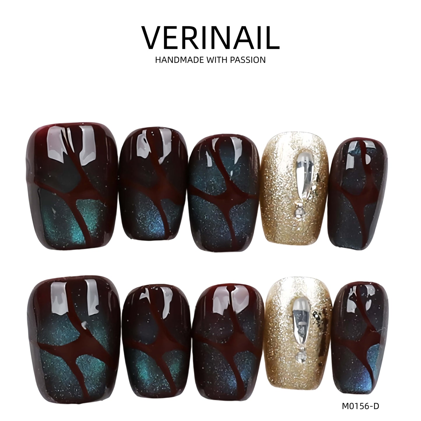 Press On Nails Color Golden DL02