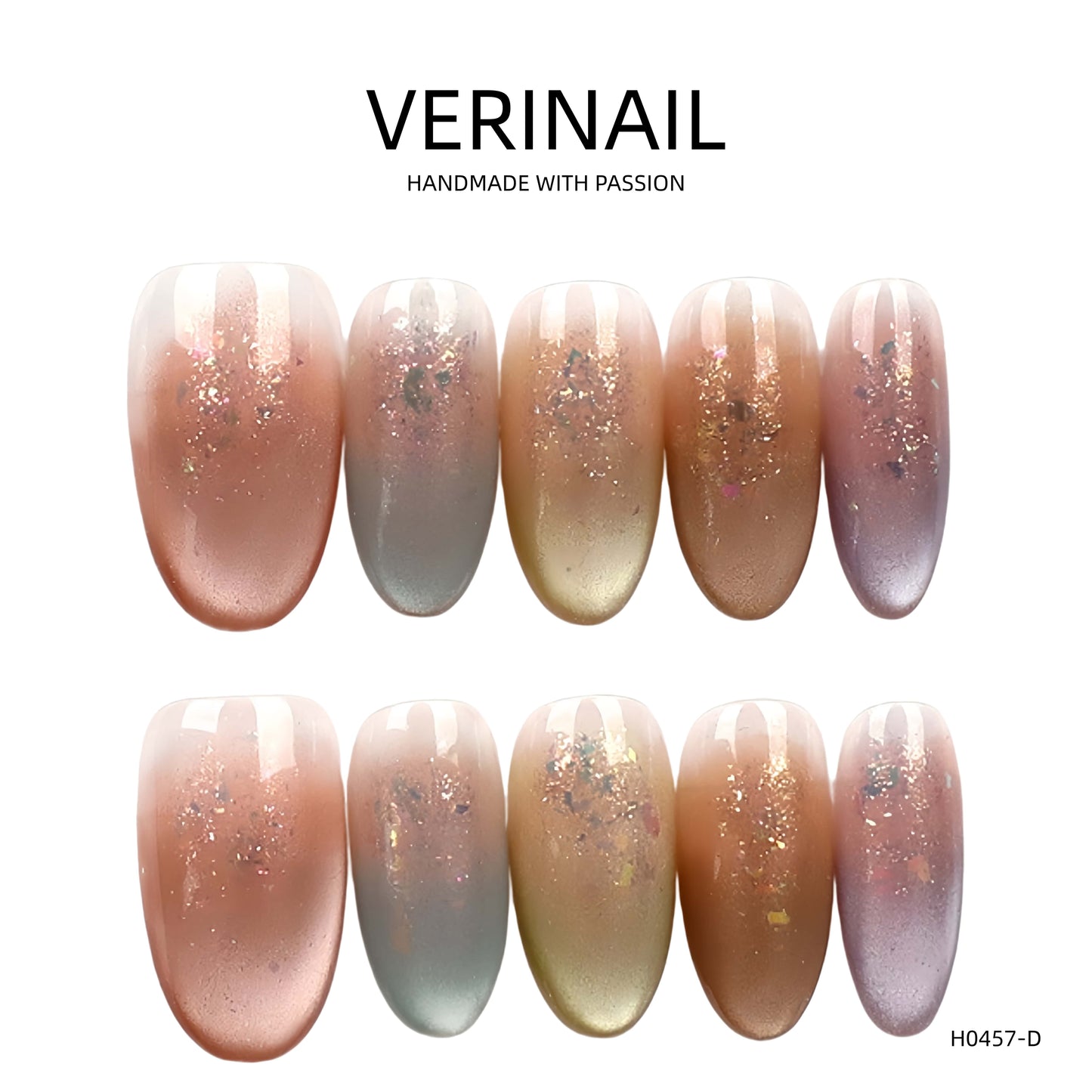 Press On Nails Color Brown DL01