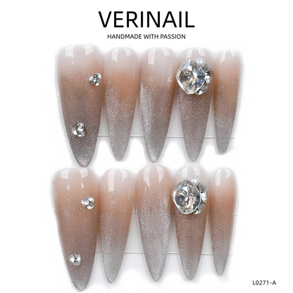 Press On Nails Color Brown DL05