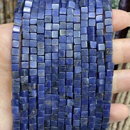 Cube Shape Sodalite Beads