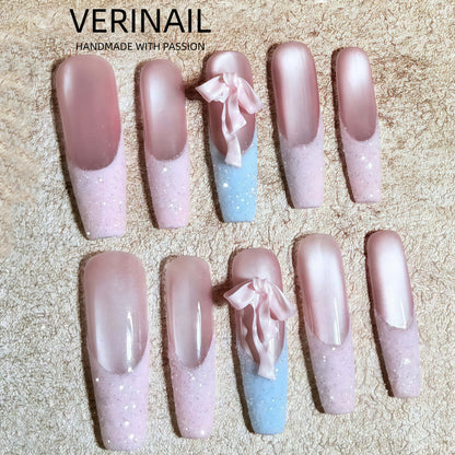 Press On Nails Color Blue PDD01