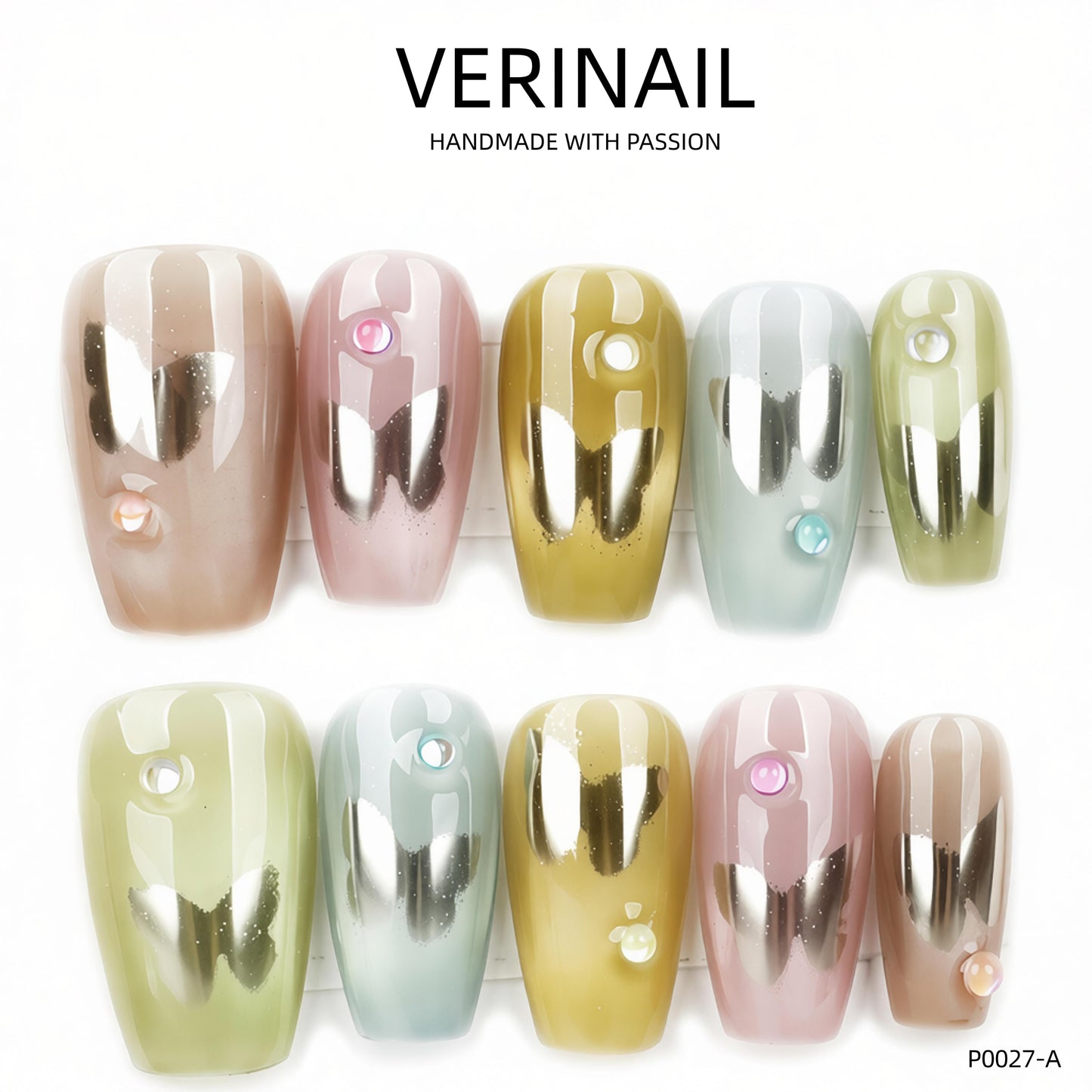Press On Nails Color Golden DL02