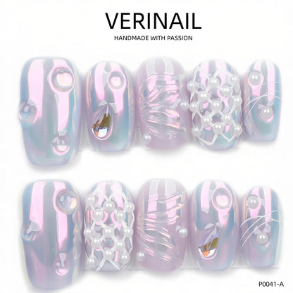 Press On Nails Color Purple CP02
