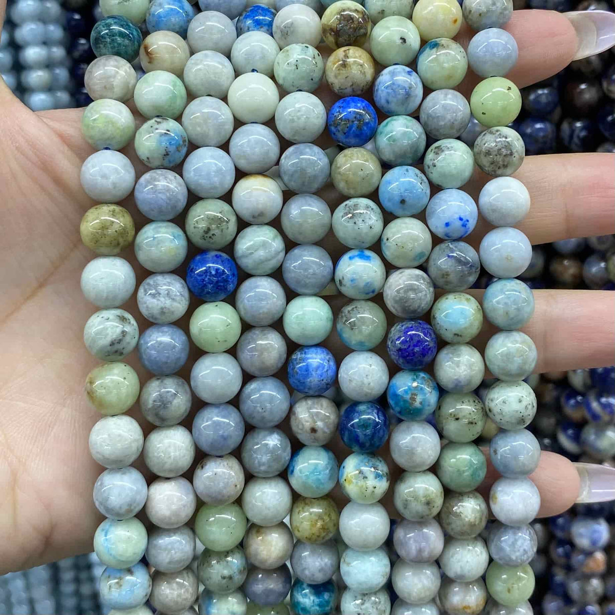 High-Quality Gemstone & Crystal Round Smooth Beads 4mm 6mm 8mm 10mm
