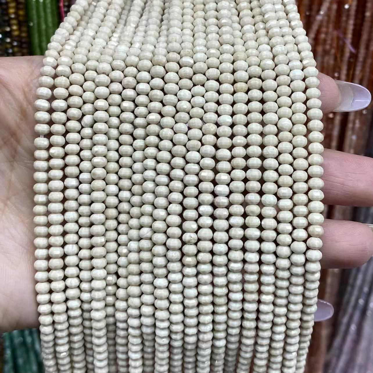 Faceted Rondelle Beads 2x3mm 3x4mm Gemstone/Quartz/Jasper/Agate