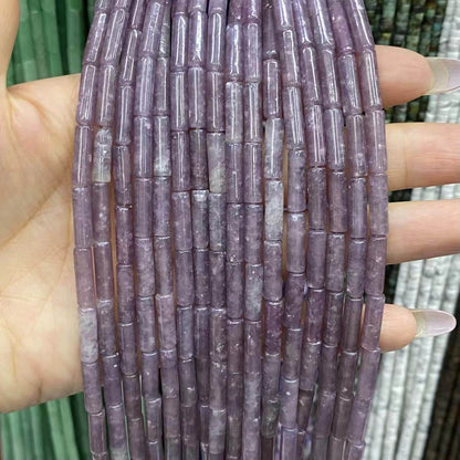 Cylindrical Tube Beads 4x13mm Quartz/Jasper/Agate/Crystal
