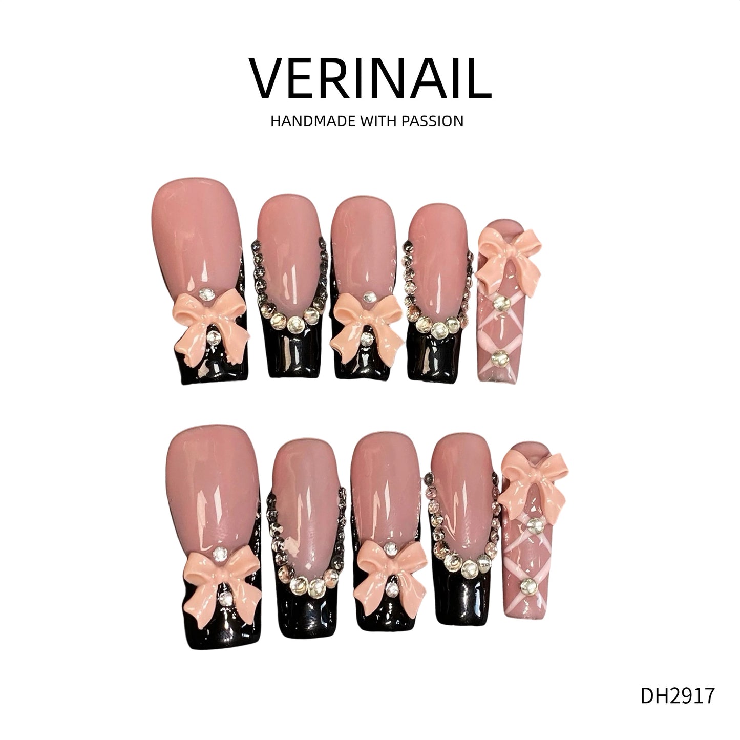 Press On Nails Color Black DL05