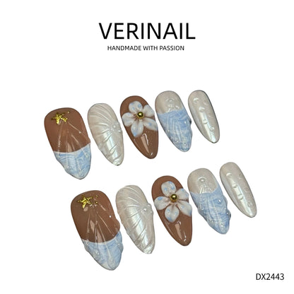 Press On Nails Color Brown DL02