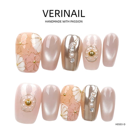 Press On Nails Color Golden DL04