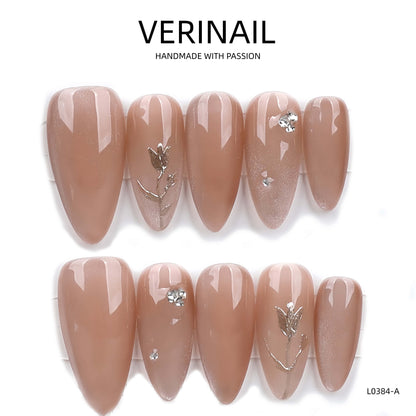 Press On Nails Color Brown DL05