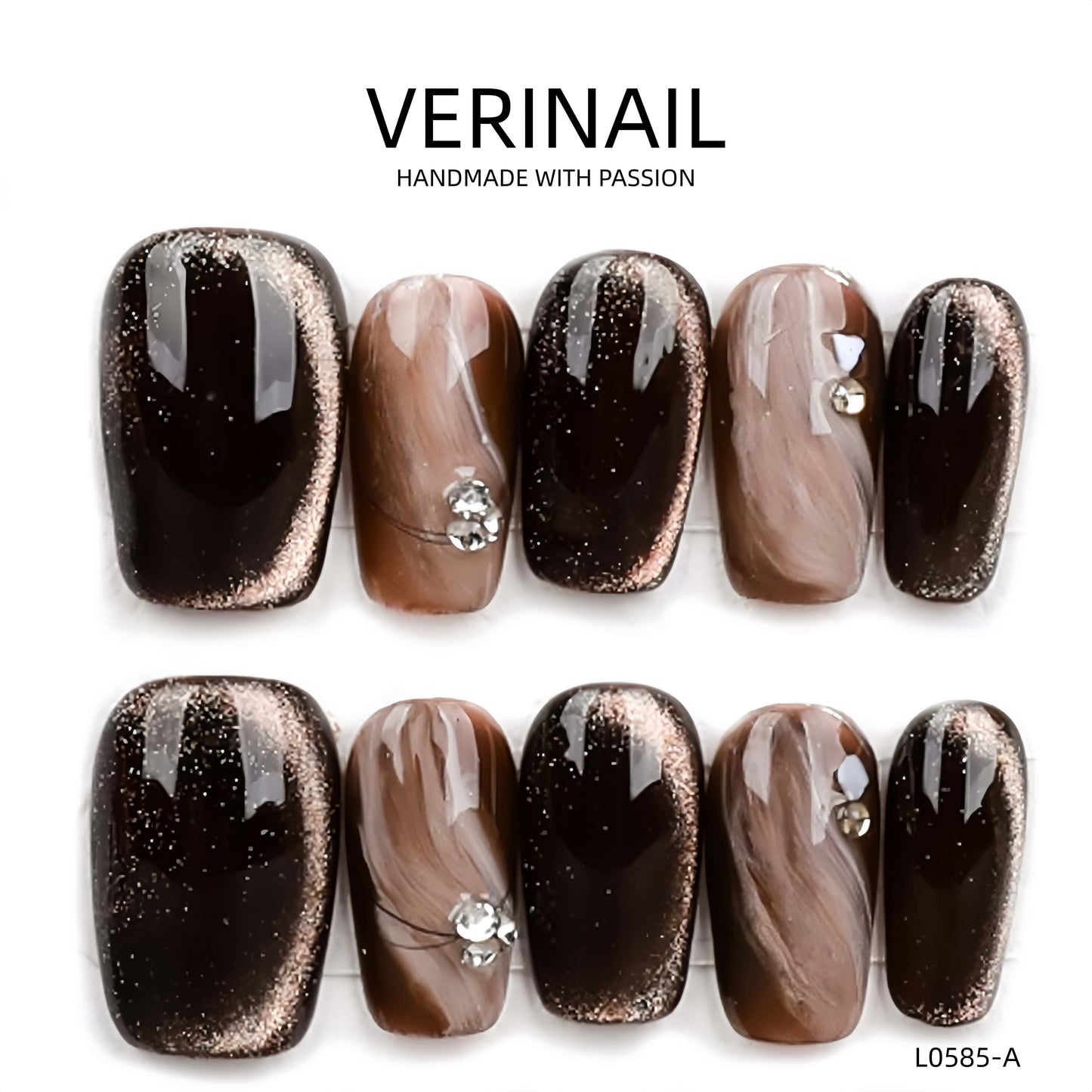 Press On Nails Color Black DL06