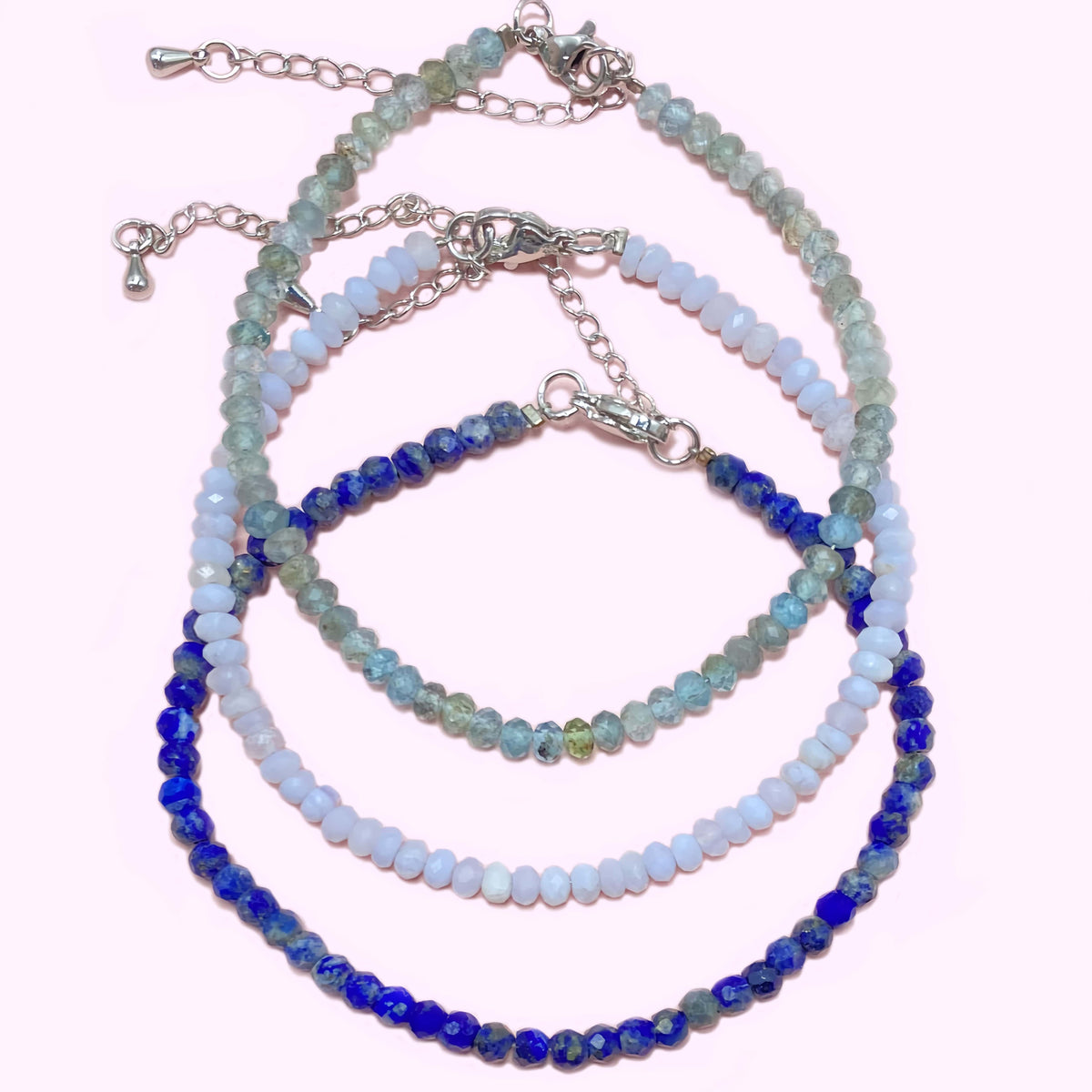 Triple Layer Lapis Lazuli Improve Sleep Crystal Bracelet