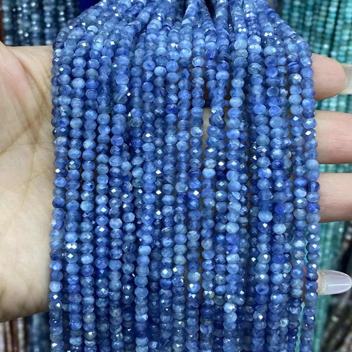 Faceted Rondelle Beads 2x3mm 3x4mm Gemstone/Quartz/Jasper/Agate
