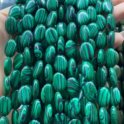 Smooth Flat Oval Beads 10x14mm Quartz/Jasper/Agate/Crystal