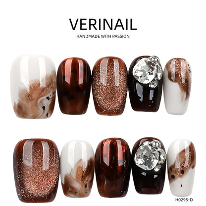 Press On Nails Color Brown DL04
