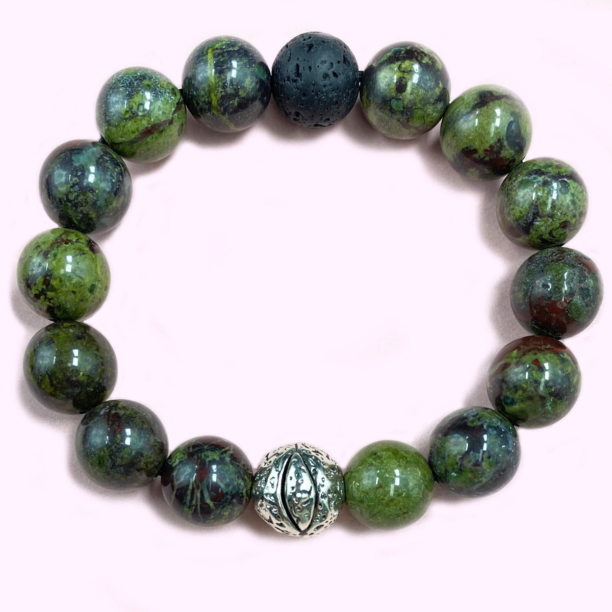 Natural Dragon Blood Stone for Protection and Apotropaic Crystal Bracelet