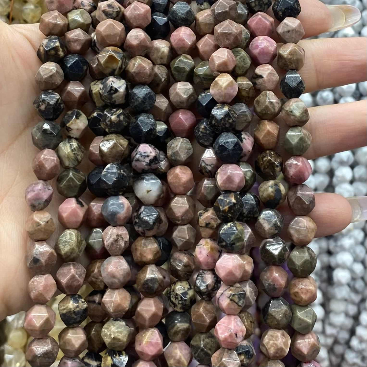 Diamond Faceted Beads 6mm/8mm/10mm Quartz/Jasper/Agate/Crystal