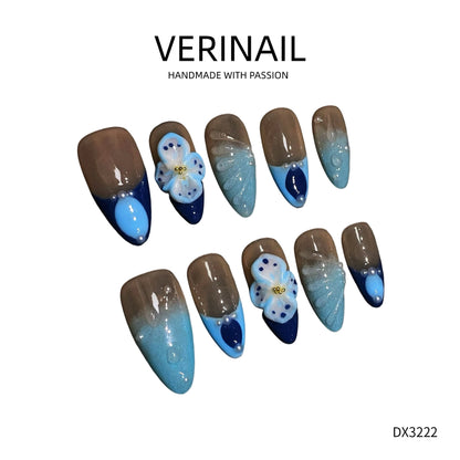 Press On Nails Color Blue DL01