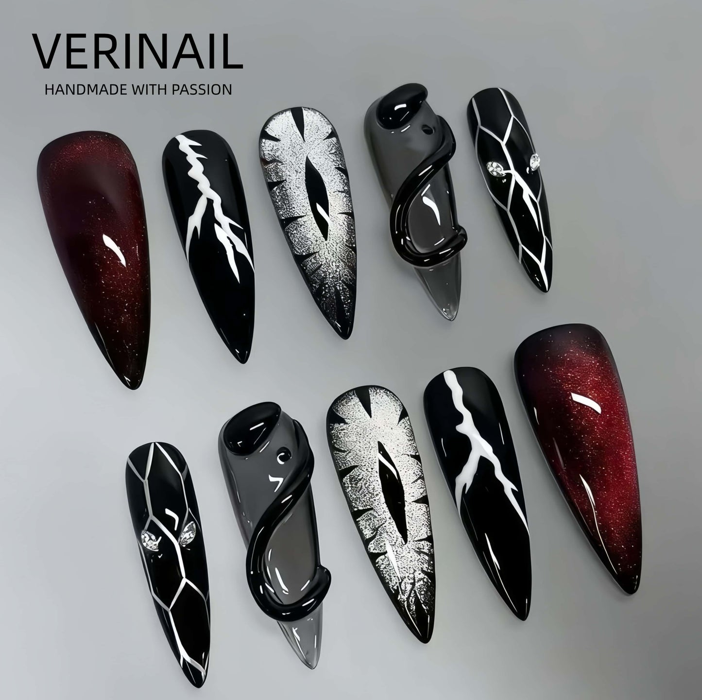 Press On Nails Color Black PDD02