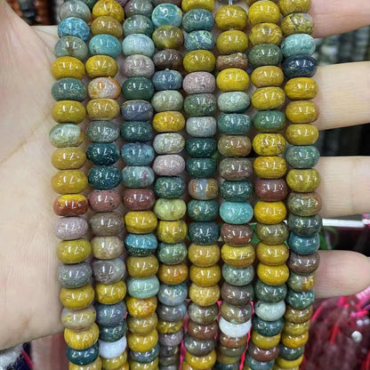 Round Rondelle Beads 2x4mm 4x6mm 5x8mm Quartz/Jasper/Agate