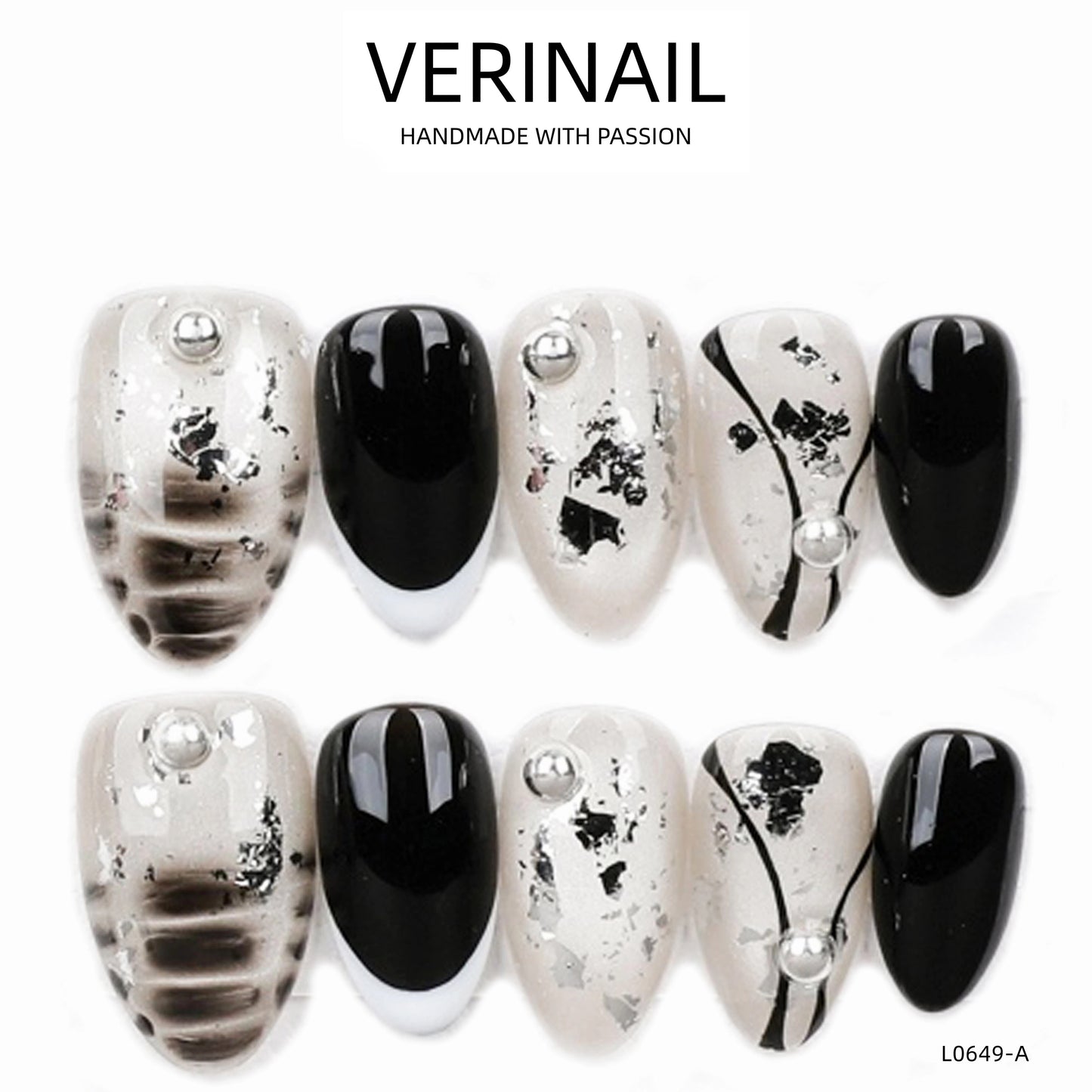 Press On Nails Color Black DL06