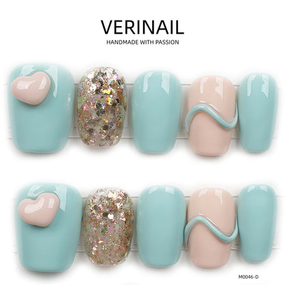 Press On Nails Color Blue DL02