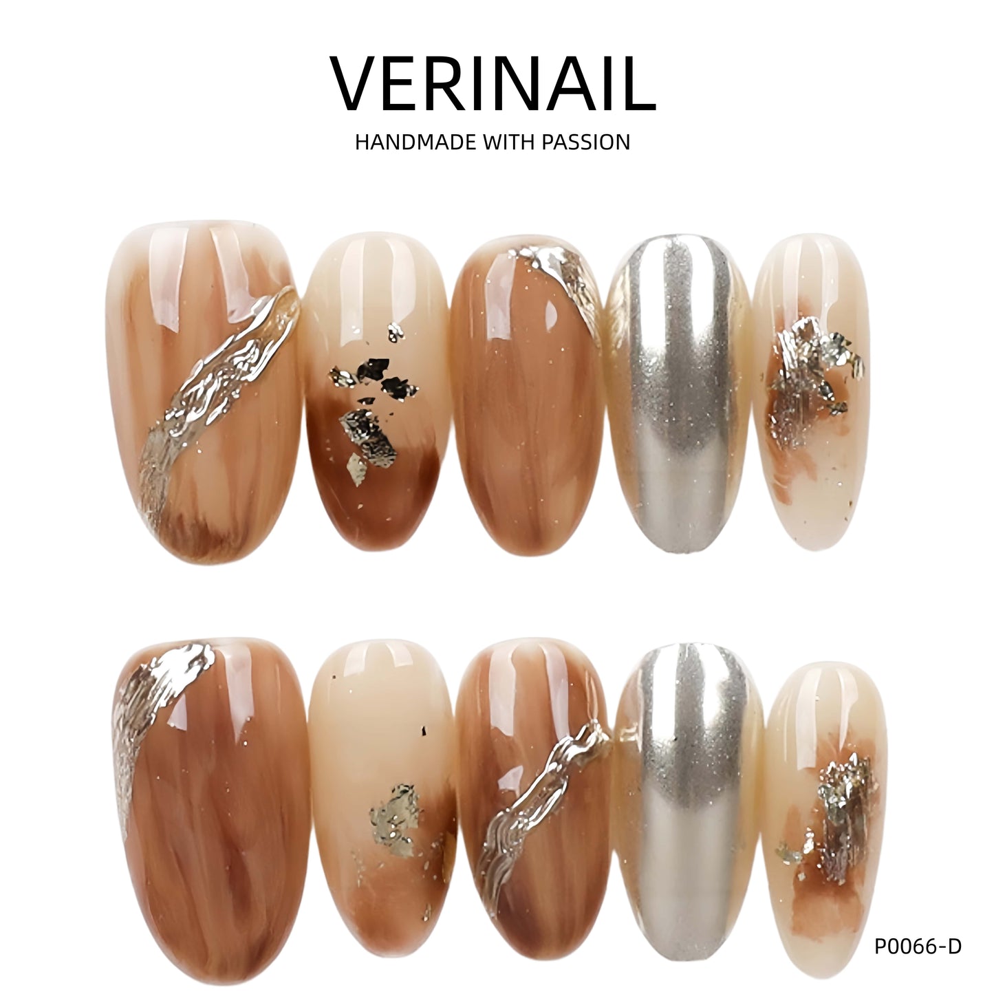 Press On Nails Color Golden DL02