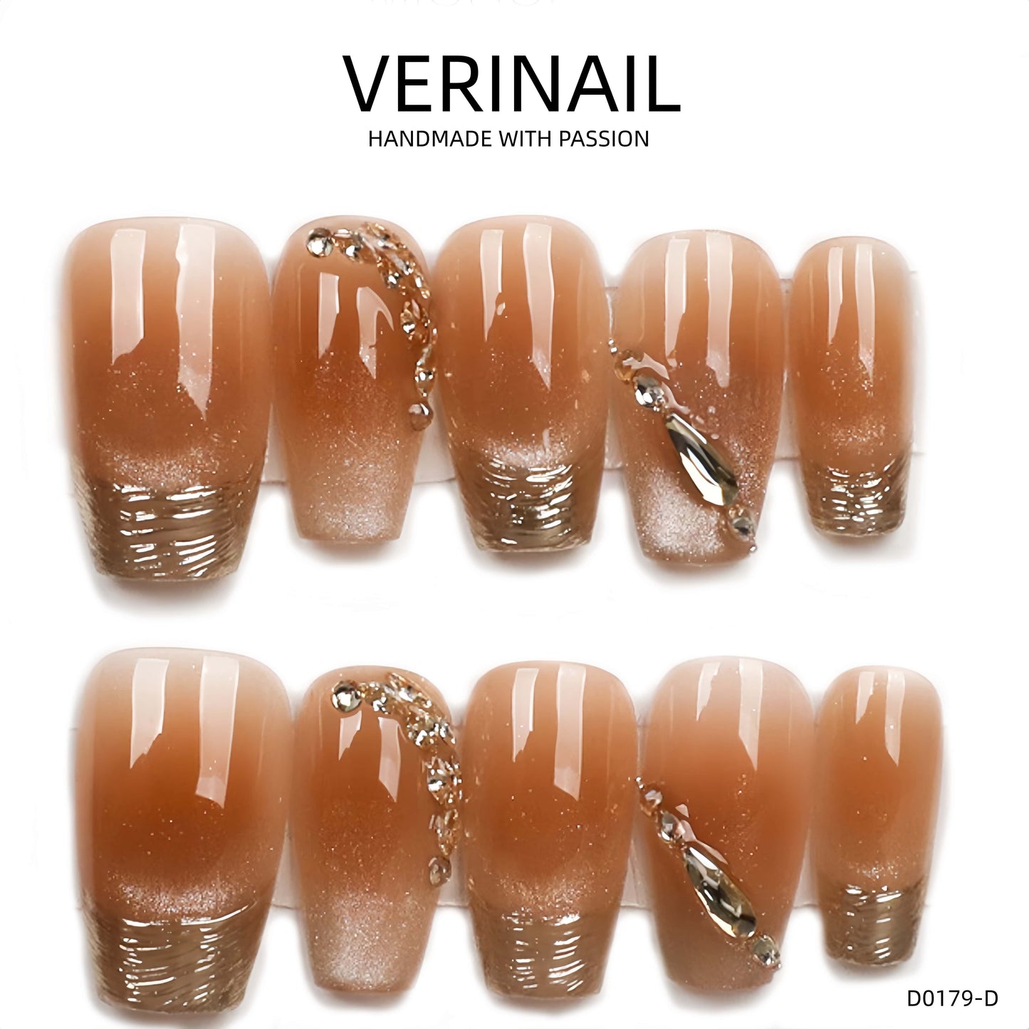 Press On Nails Color Golden DL01