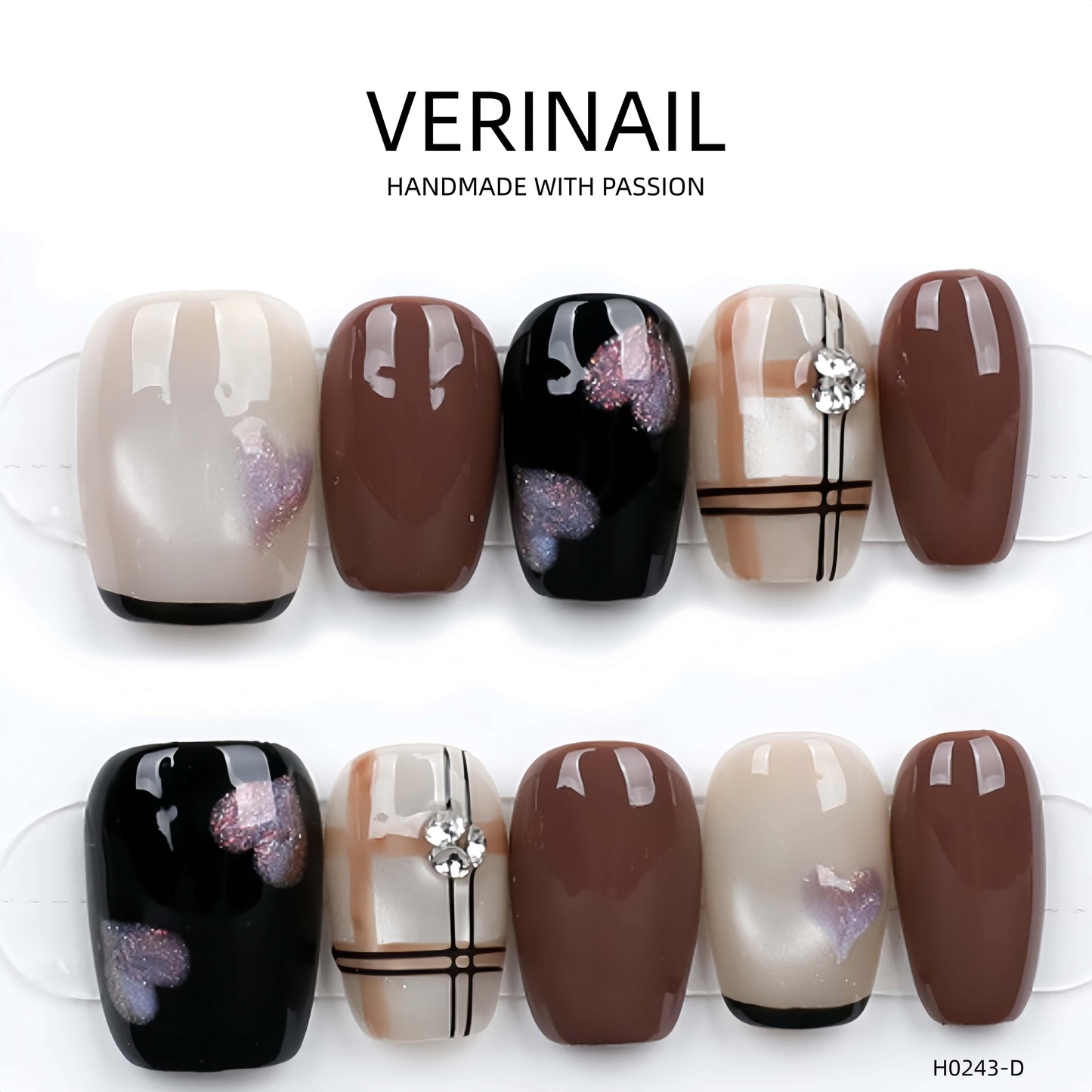 Press On Nails Color Black DL03