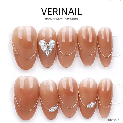 Press On Nails Color Brown DL01