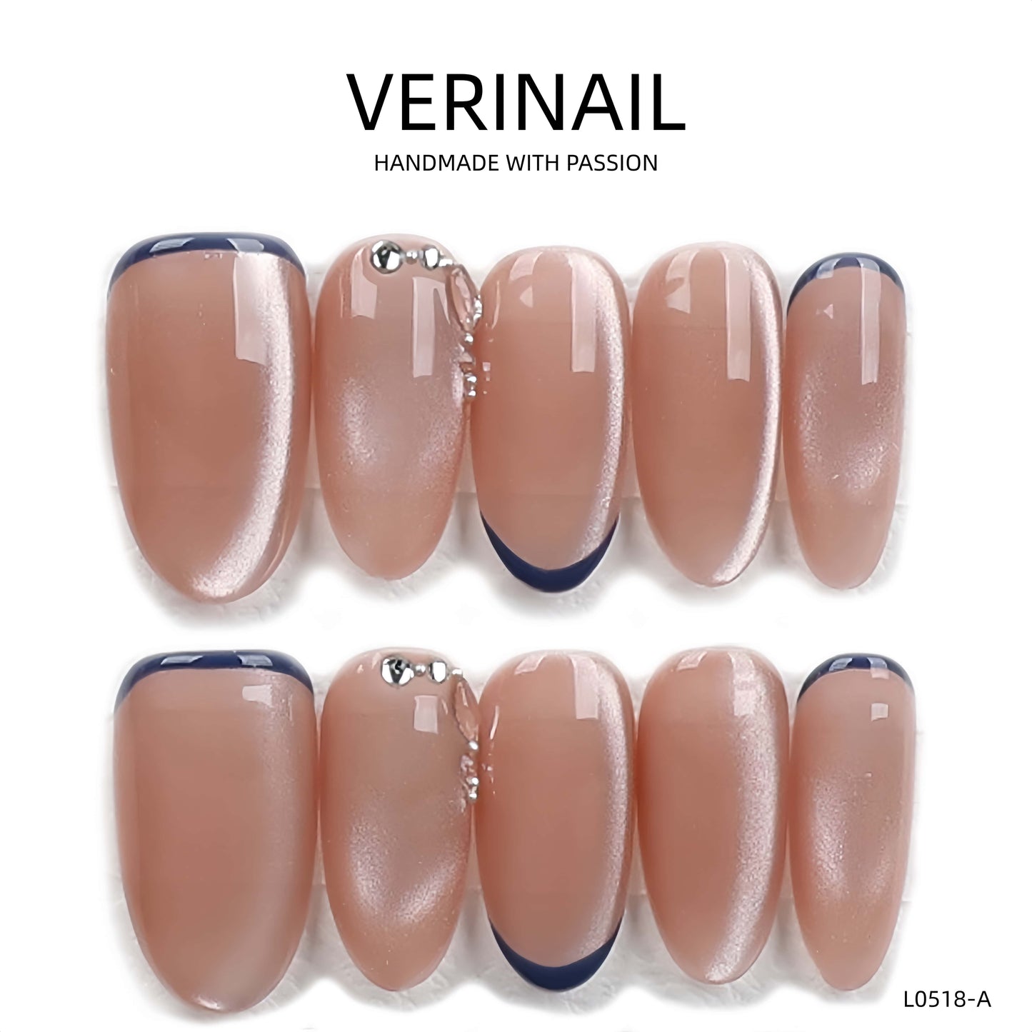 Press On Nails Color Brown DL05