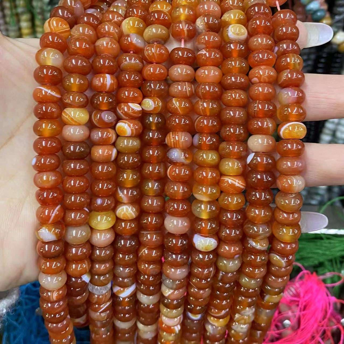 Round Rondelle Beads 2x4mm 4x6mm 5x8mm Quartz/Jasper/Agate