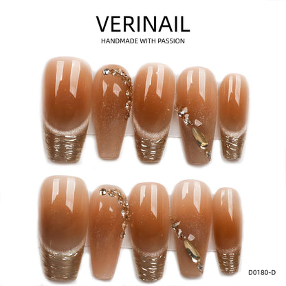 Press On Nails Color Golden DL01