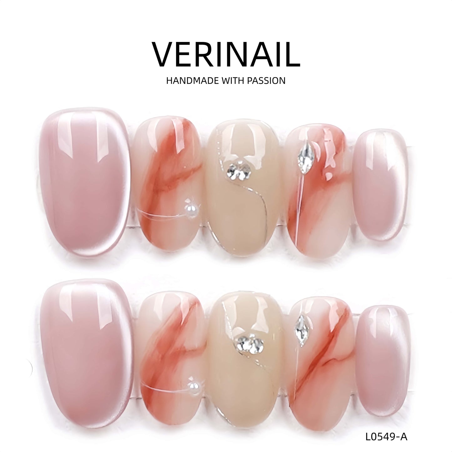 Press On Nails Color Pink CP03