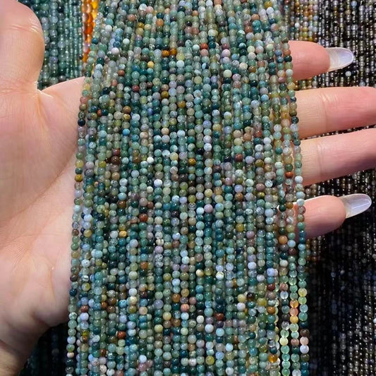 Indian Agate Tiny Smooth Round Beads 2mm 3mm 4mm