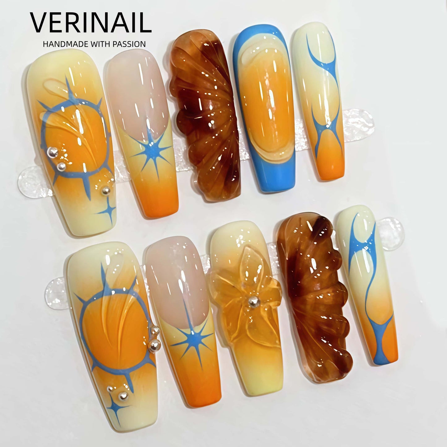 Press On Nails Color Brown PDD01