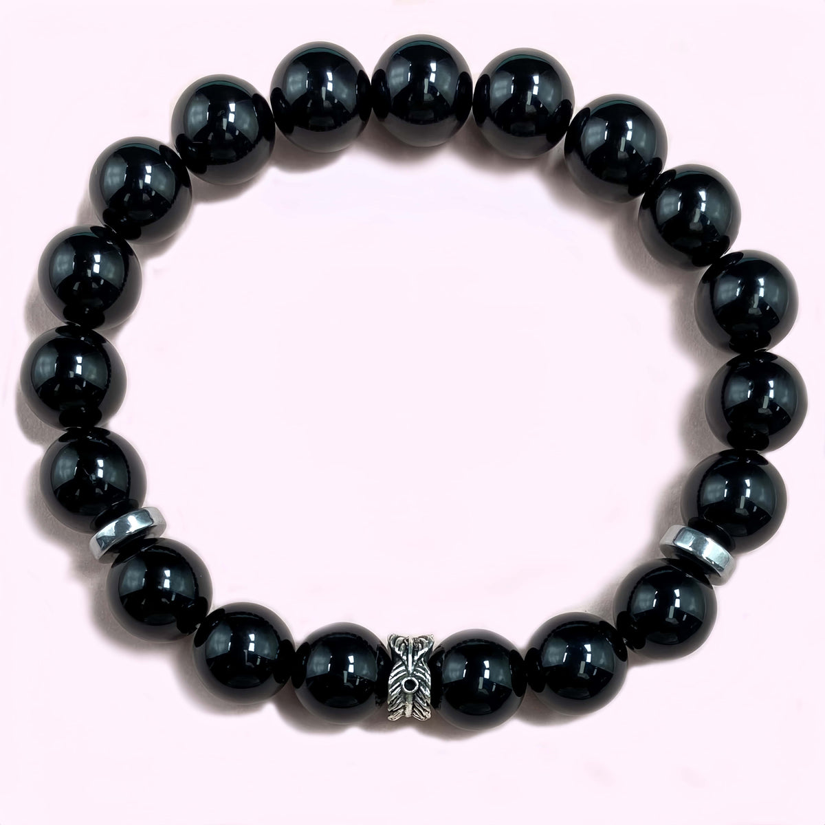 Shiny Onyx for Protection and Apotropaic Crystal Bracelet