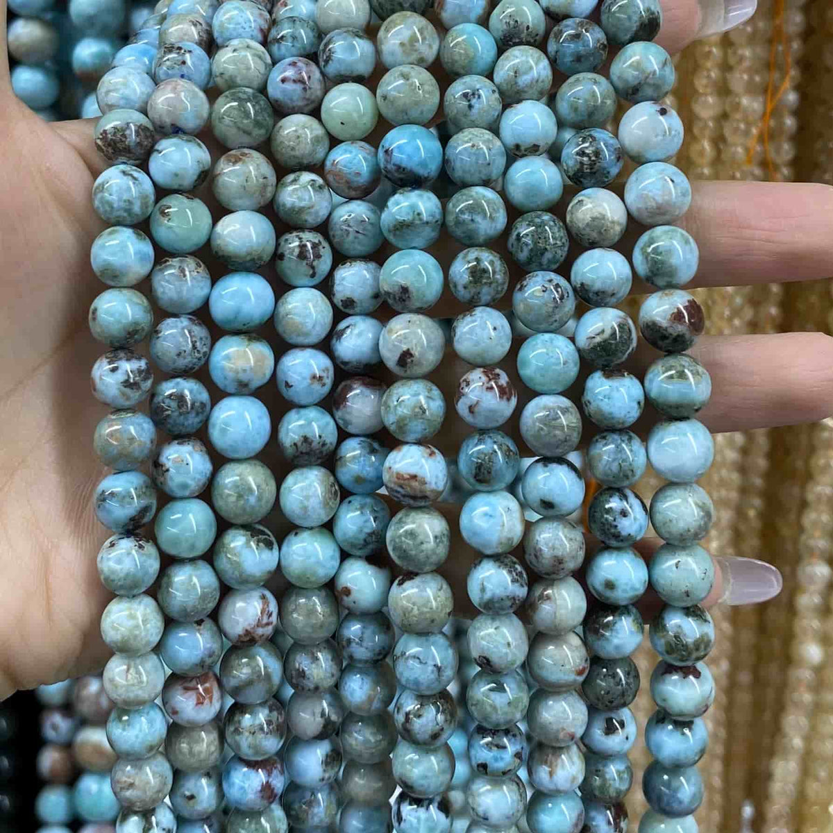 High-Quality Gemstone & Crystal Round Smooth Beads 4mm 6mm 8mm 10mm