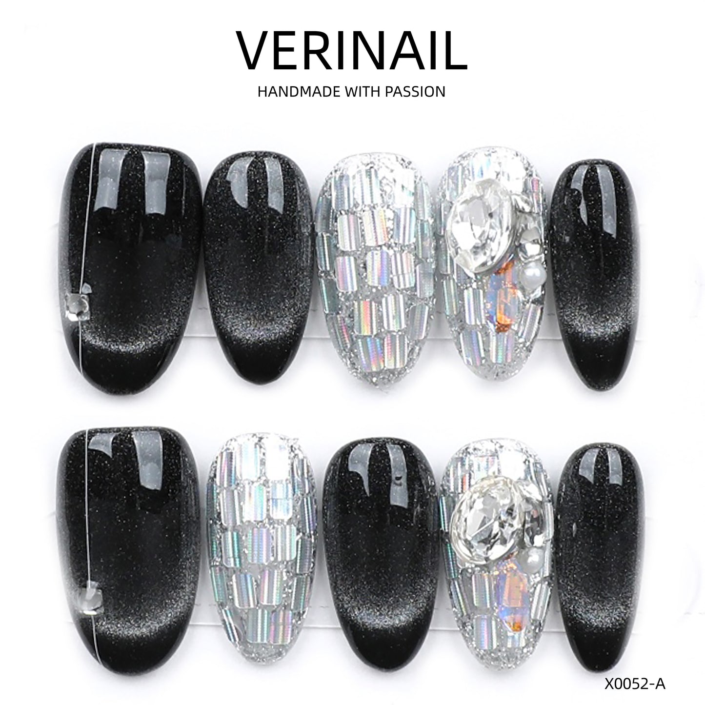 Press On Nails Color Black DL04