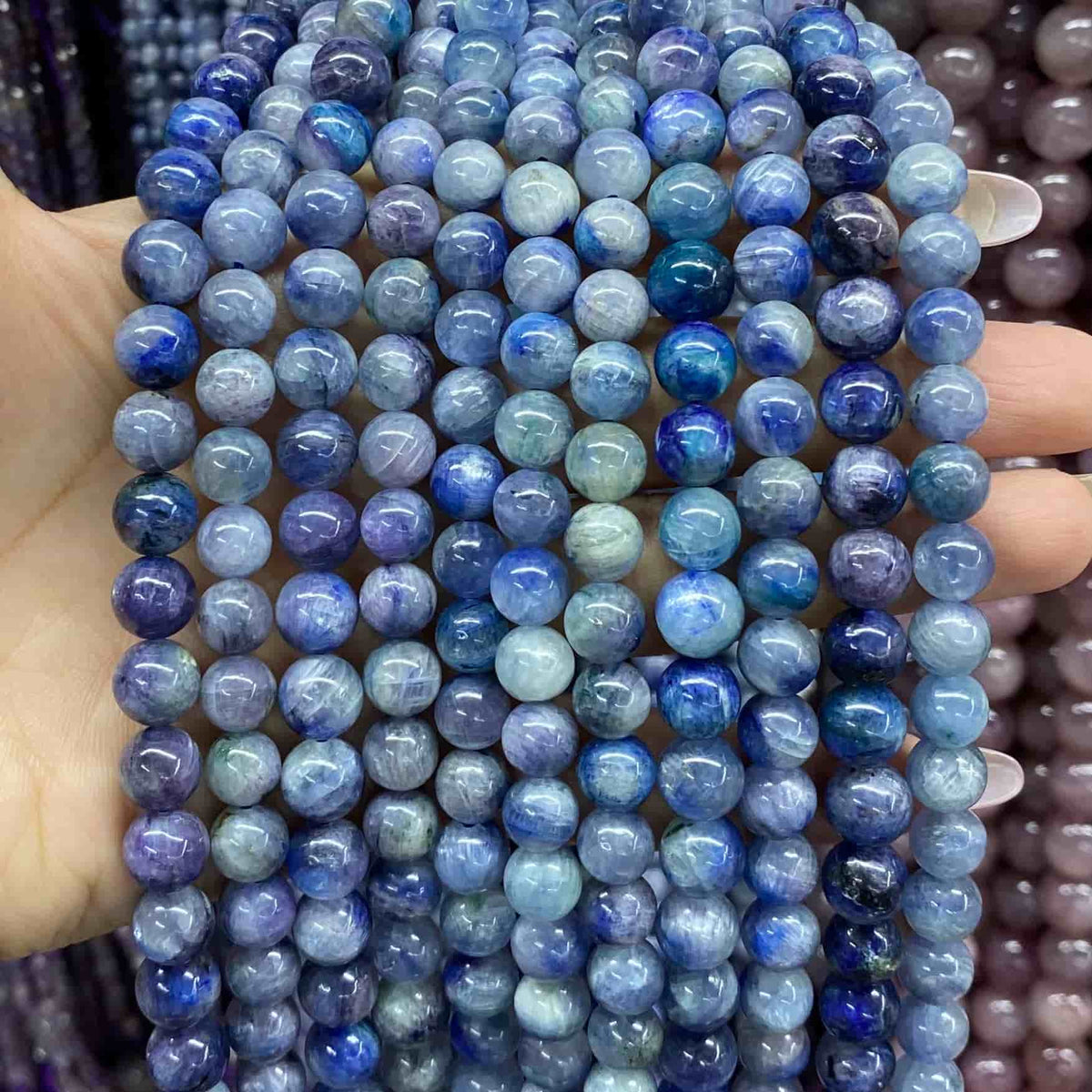High-Quality Gemstone & Crystal Round Smooth Beads 4mm 6mm 8mm 10mm