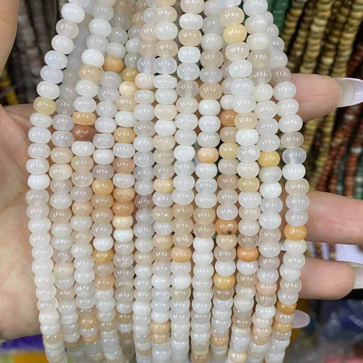 Round Rondelle Beads 2x4mm 4x6mm 5x8mm Quartz/Jasper/Agate